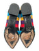 Alice + Olivia Shoe Size 37 Blue, Yellow & Multi Leather Suede Pointed Toe Shoes Blue, Yellow & Multi / 37
