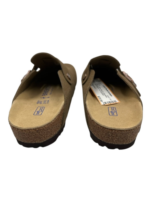 Birkenstock Shoe Size 37 Brown Leather Slip On Adjustable Round Almond Toe Shoes Brown / 37