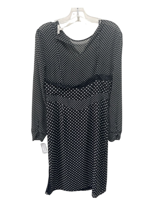 Joie Size S Black & White Polyester Polka Dots Lace Trim Spaghetti Strap Dress Black & White / S