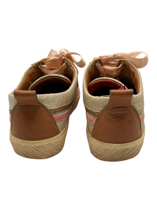 Bally Shoe Size 6.5 Tan & multi Leather & Synthetic Lace Up Glitter Detail Shoes Tan & multi / 6.5