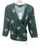 Ted Baker Size S/2 Green, Yellow, Pink Polyester Long Sleeve Floral Wrap Top Green, Yellow, Pink / S/2