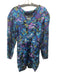 Ronny Kobo Size S Blue, Green, Purple Silk Blend Long Sleeve Floral Dress Blue, Green, Purple / S