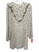 Ganni Size 36 White & Black Polyester Long Sleeve Polka Dot Ruffle Detail Dress White & Black / 36