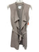 Babaton Size XS Taupe Beige Triacetate Blend Draped Front Layered Midi Vest Taupe Beige / XS