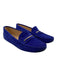 Tods Shoe Size 37.5 Blue Suede Rubber Sole Gold Hardware Flats Loafers Blue / 37.5