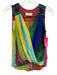 Amanda Uprichard Size P Multi Silk V Neck Sleeveless Printed Top Multi / P