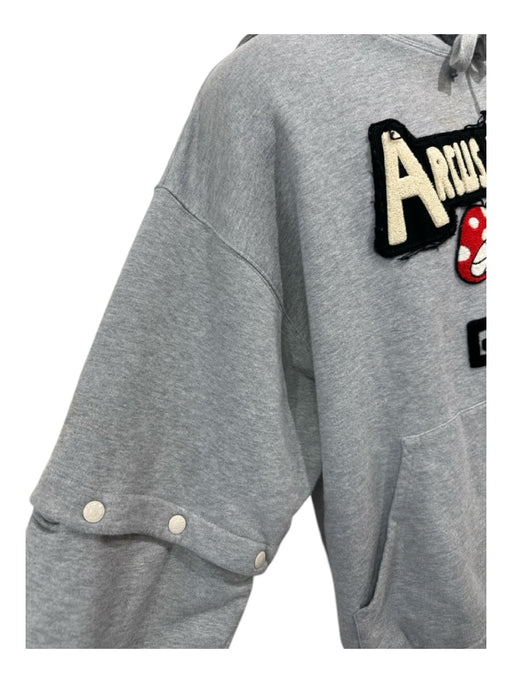 Gucci Size L Gray Cotton Blend Mushrooms Hoodie Men's Jacket L