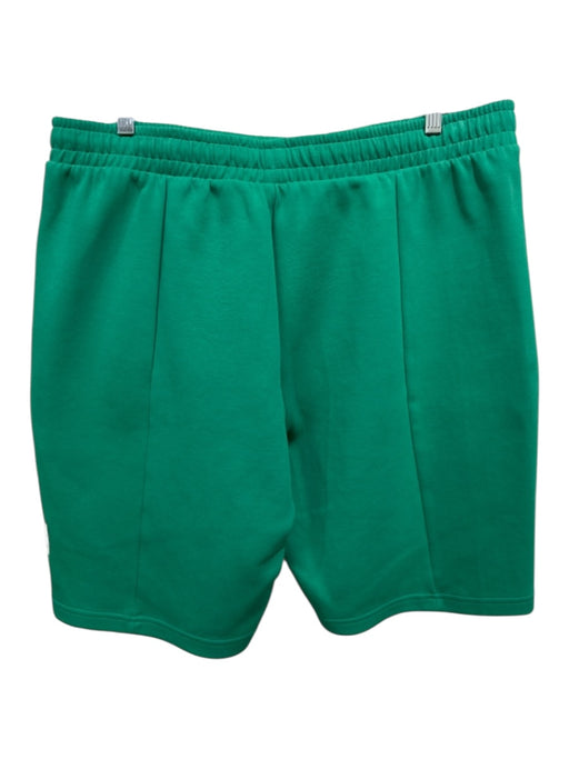 Adidas Size XL Green & White Cotton Blend Solid Sweatshort Men's Shorts Green & White / XL