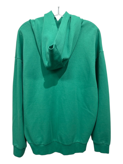 Adidas Size XL Green & White Cotton Blend logo Hoodie Men's Jacket Green & White / XL