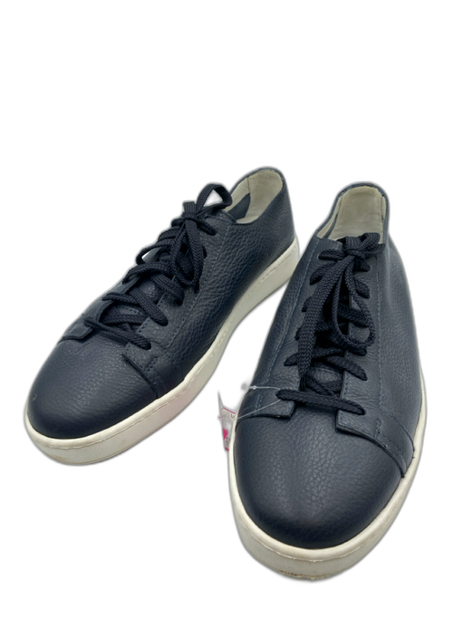 Santoni Shoe Size 11.5 Navy Leather Pebbled Sneaker Men's Shoes Navy / 11.5