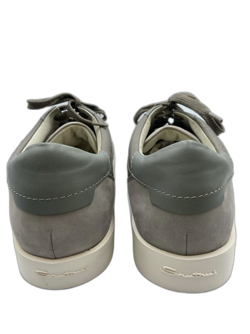 Santoni Shoe Size 11.5 Gray Leather Solid Sneaker Men's Shoes Gray / 11.5