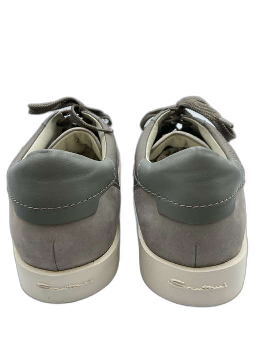 Santoni Shoe Size 11.5 Gray Leather Solid Sneaker Men's Shoes Gray / 11.5