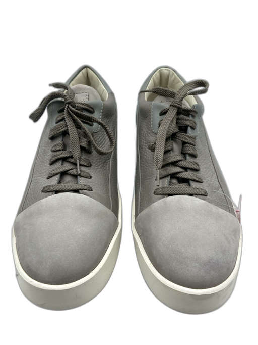 Santoni Shoe Size 11.5 Gray Leather Solid Sneaker Men's Shoes Gray / 11.5
