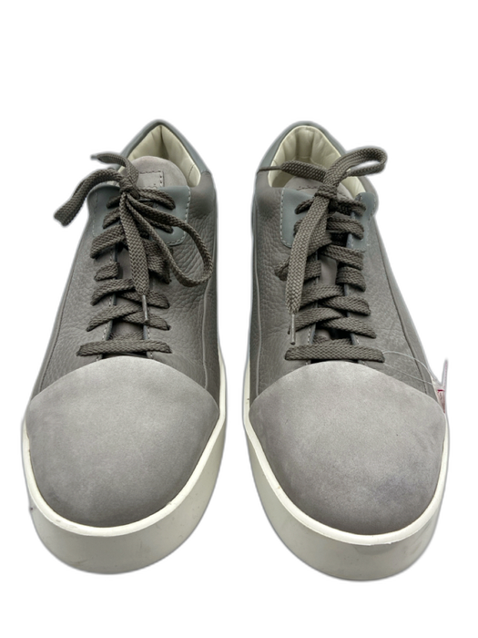 Santoni Shoe Size 11.5 Gray Leather Solid Sneaker Men's Shoes Gray / 11.5