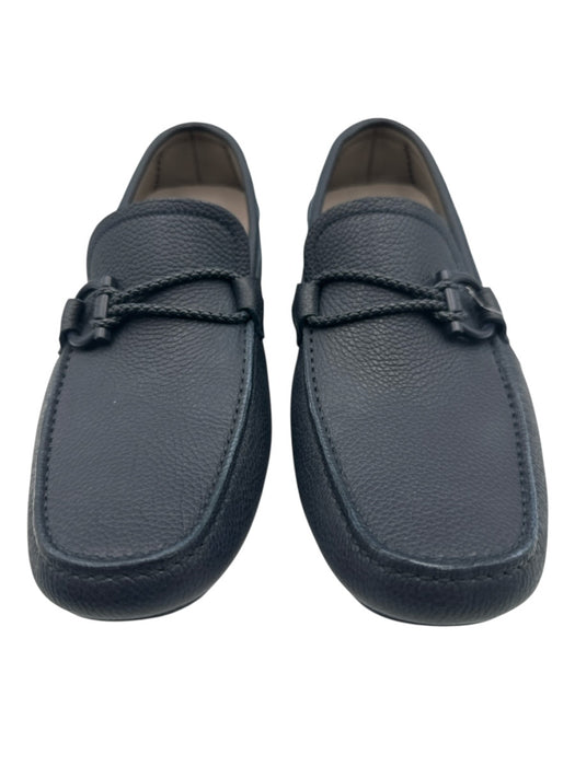 Ferragamo Shoe Size 8 Like New Blue Leather Pebbled Driver Men's Shoes Blue / 8