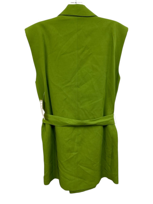 Zara Size Small Light Green Viscose Double Breast Flap Pockets Lapel Vest Light Green / Small