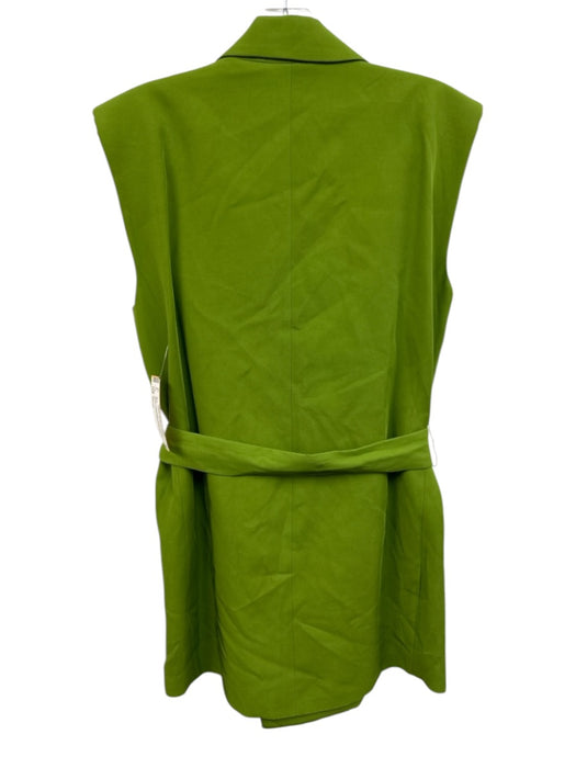Zara Size Small Light Green Viscose Double Breast Flap Pockets Lapel Vest Light Green / Small