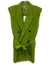 Zara Size Small Light Green Viscose Double Breast Flap Pockets Lapel Vest Light Green / Small