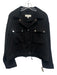 Zara Size Small Black Polyester Long Sleeve Button Front Patch Pocket Jacket Black / Small