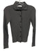 Zara Size Small Gray Long Sleeve Button Front Ribbed Collar Top Gray / Small