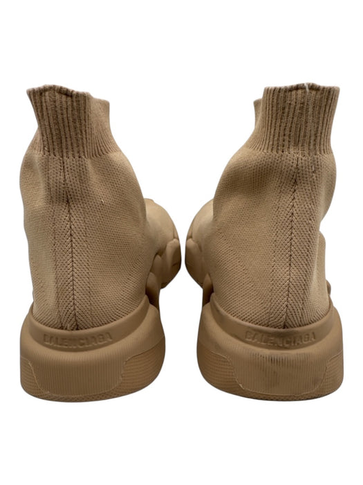 Balenciaga Shoe Size 8 Tan Brown Synthetic Almond Toe Logo Rubber Sole Sneakers Tan Brown / 8