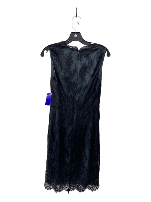 Elie Tahari Size 2 Black Nylon Lace Overlay Floral Beading Sleeveless Dress Black / 2