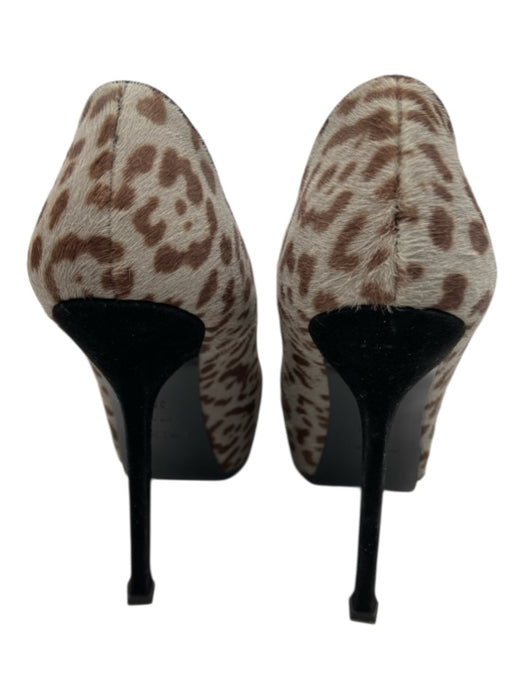 Yves Saint Laurent Shoe Size 36.5 Gray, Brown & Black Pony Hair Platform Pumps Gray, Brown & Black / 36.5