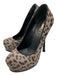 Yves Saint Laurent Shoe Size 36.5 Gray, Brown & Black Pony Hair Platform Pumps Gray, Brown & Black / 36.5