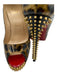 Christian Louboutin Shoe Size 37 Brown, Black, Gold Patent Leather Studded Pumps Brown, Black, Gold / 37