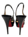 Christian Louboutin Shoe Size 37 Black Leather Slingbacks Lace Panel Sandals Black / 37