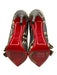 Christian Louboutin Shoe Size 37 Gray, Cream, Black Leather Snake Embossed Pumps Gray, Cream, Black / 37