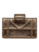 Christian Dior Rose Gold Leather Metallic Textured Snap Closure Wallets Rose Gold