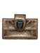 Christian Dior Rose Gold Leather Metallic Textured Snap Closure Wallets Rose Gold