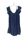 Joie Size XS Navy Blue Silk Off Shoulder Midi Ruffle Hem V Neck Dress Navy Blue / XS