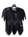 Bishop + Young Size XS Black Polyester Round Neck Short Sleeve Lace Top Black / XS