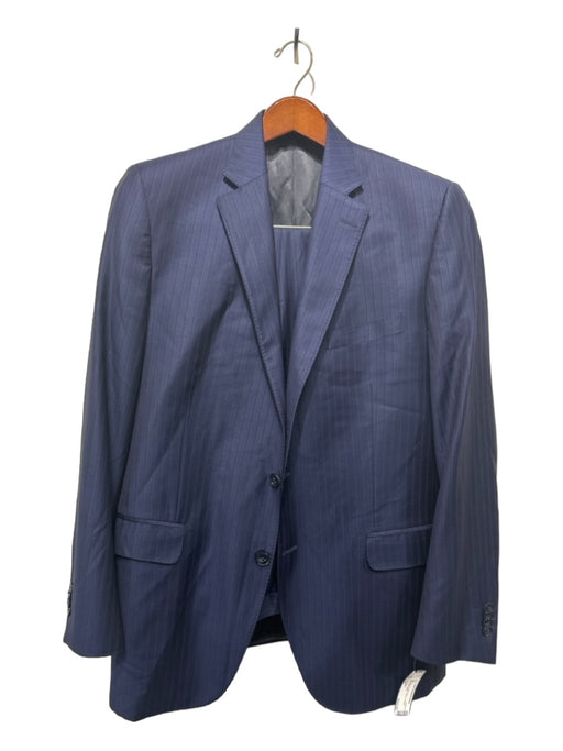 Peter Millar Blue & Navy Wool Striped 2 Button Men's Suit 44T