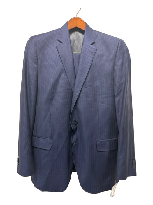 Peter Millar Blue & Navy Wool Striped 2 Button Men's Suit 44T