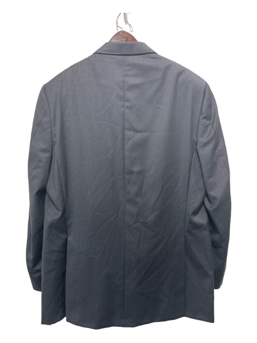 Burberry Black & Gray Wool Stripe 3 Button Men's Suit 44L
