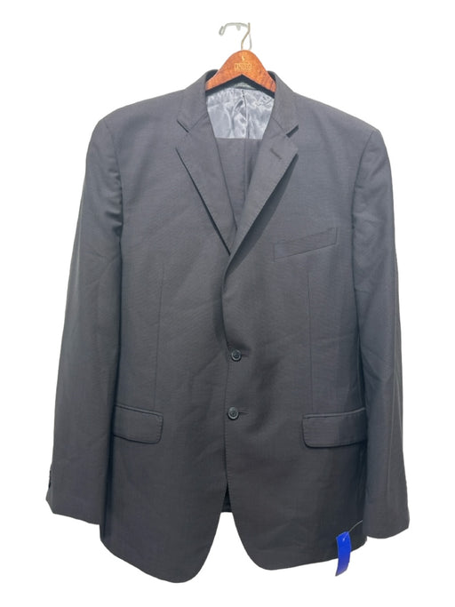 Ermenegildo Zegna Brown Wool Micro Check 2 Button Men's Suit 44L