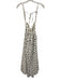 For Love & Lemons Size M White, Yellow, Black Polyester Woven Flowers Midi Dress White, Yellow, Black / M