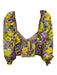 For Love & Lemons Size M Yellow, Purple, Green Polyester Blend Button Detail Top Yellow, Purple, Green / M