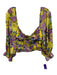 For Love & Lemons Size M Yellow, Purple, Green Polyester Blend Button Detail Top Yellow, Purple, Green / M