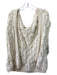 Free People Size S Cream Cotton Blend Knit Open Front Pockets Sleeveless Sweater Cream / S