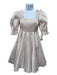 Selkie Size M Pink Polyester Babydoll Short Puff Sleeve Pleated Smocked Dress Pink / M