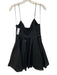 Zara Size M Black Cotton Paneled Spaghetti Strap Mini Dress Black / M
