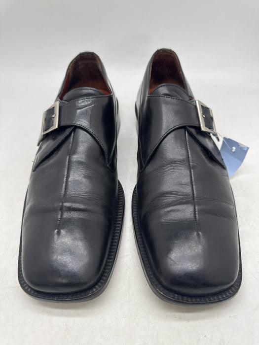 Sandro Shoe Size 9 Black Leather Solid Single Monkstrap Dress Men's Shoes