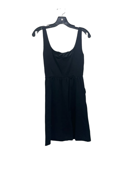 Cynthia Rowley Size XS Black Nylon Blend Round Neck Sleeveless Pockets Dress Black / XS