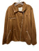 By Anthropologie Size 2X Brown Polyester Suede Moto Zip Jacket Brown / 2X