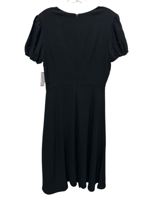 Alexia Admor Size 8 Black Polyester Blend Short Sleeve Midi Tea Length Dress Black / 8