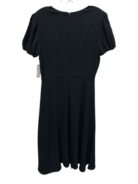 Alexia Admor Size 8 Black Polyester Blend Short Sleeve Midi Tea Length Dress Black / 8
